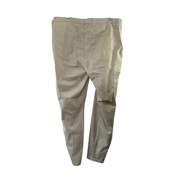 Banana Republic Beige High-Rise Utility Zip Pocket Skinny Jean Sz 18 - Picture 4 of 6